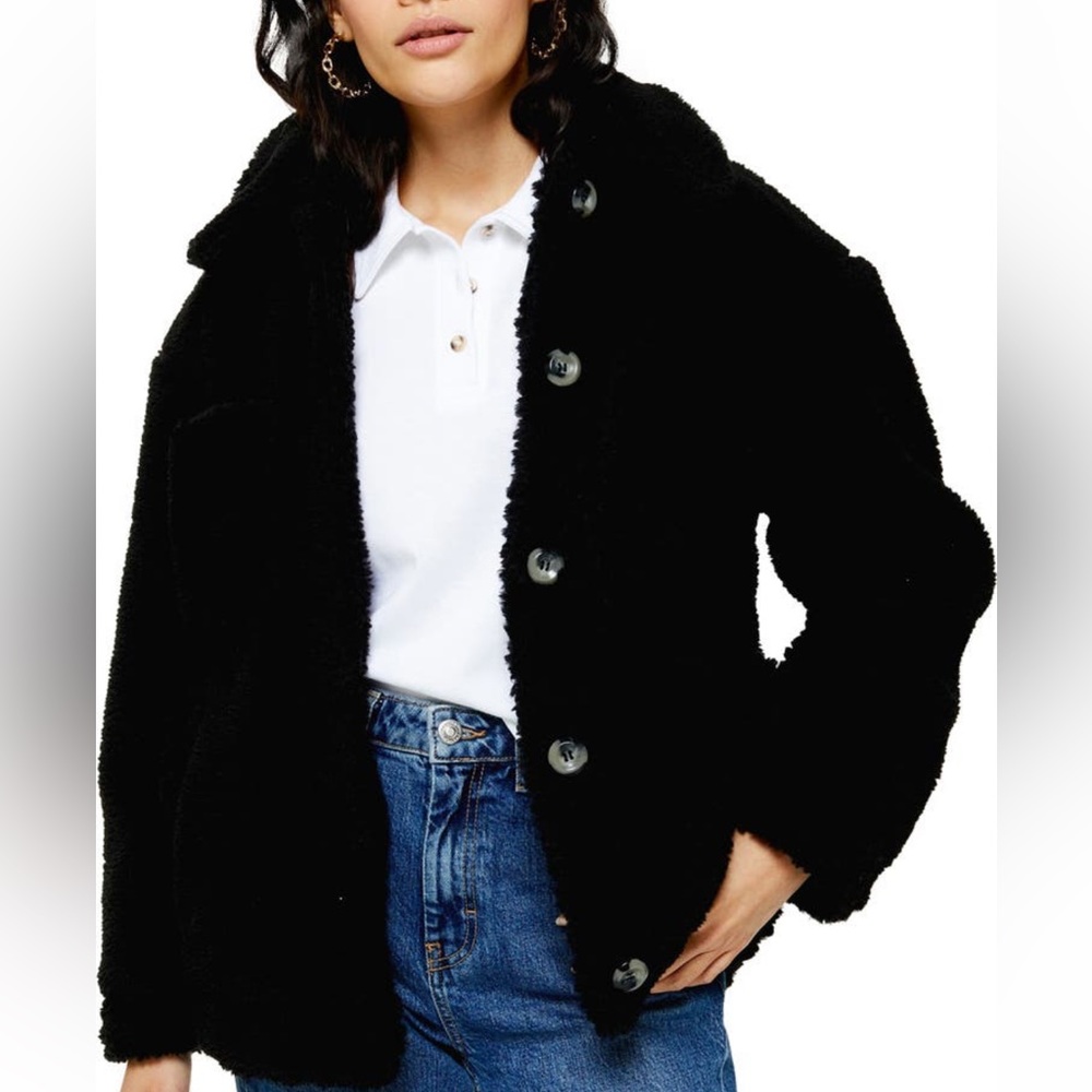 TOPSHOP fleece coat